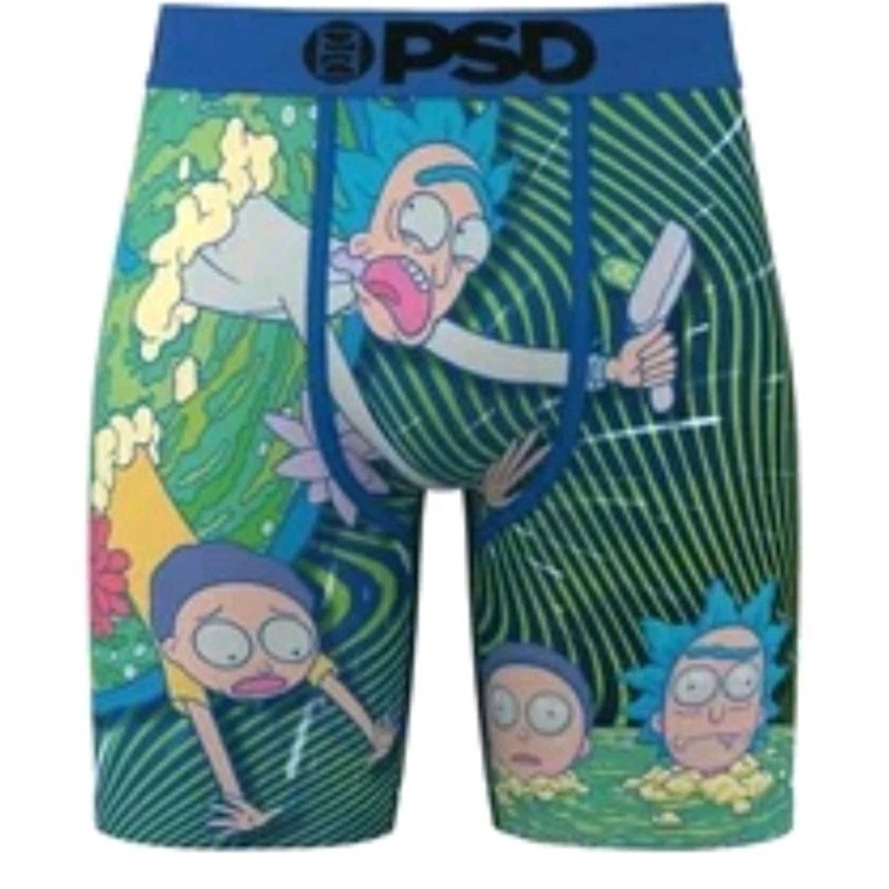 PSD Men's R&M Portal Haze Boxer Briefs - Breathable and‎ Supportive Underwear LG